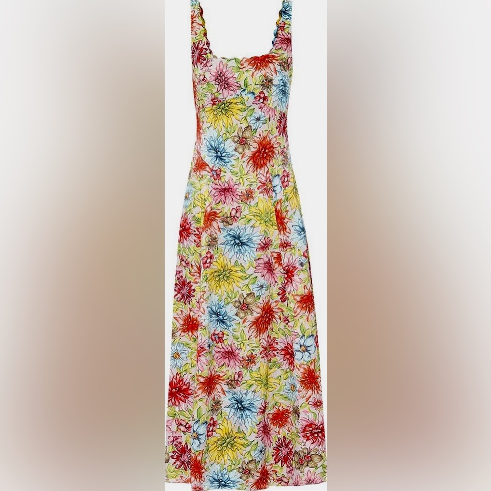 Alexa Chung Floral Midi Dress UK (8) US (Small)